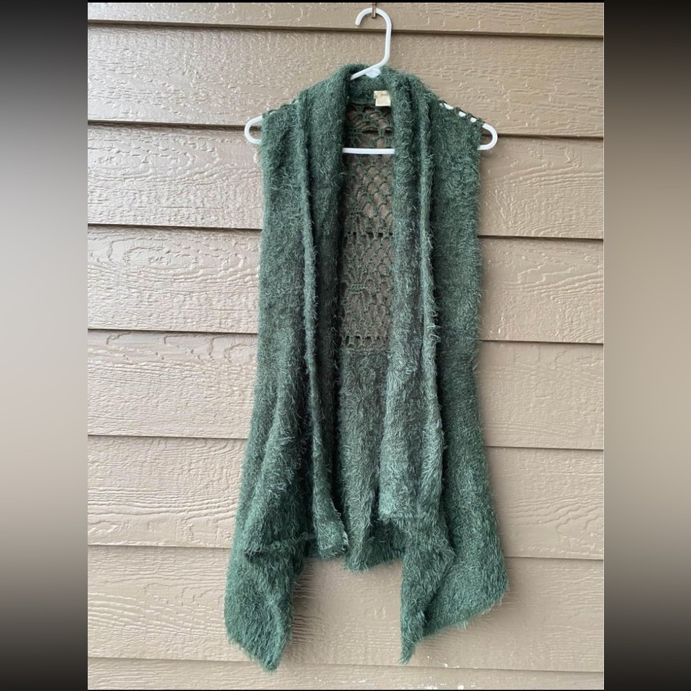 Escio Womens Sweater Fancy Vest Dark green, size L